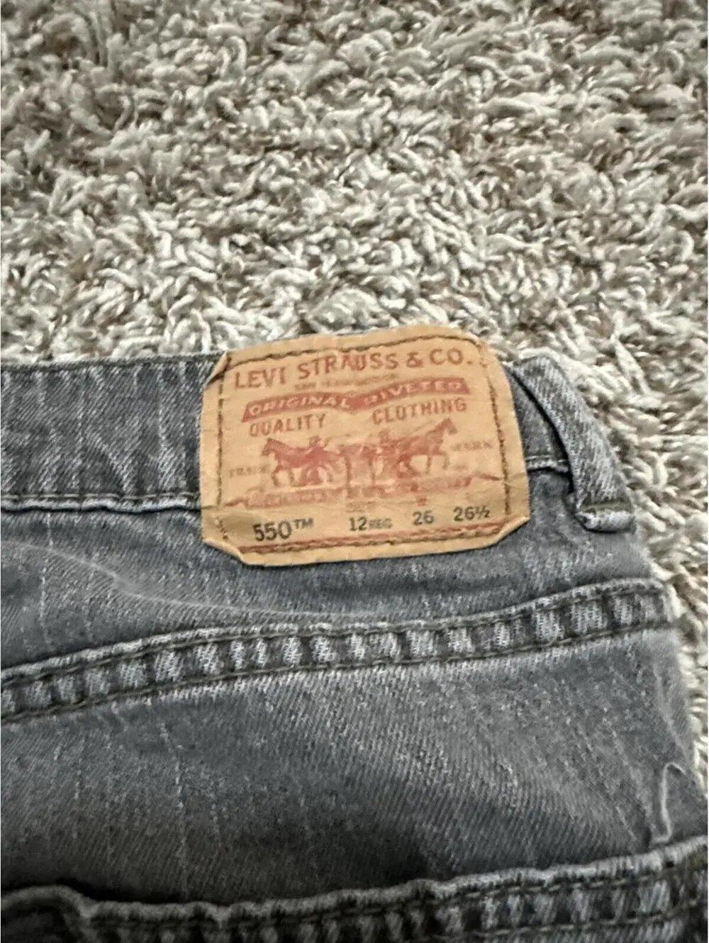 Levi's Boys 550 Relaxed Fit Jeans Size 12 Regular 26x26